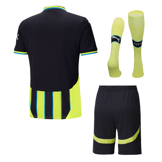 Manchester City Away  Soccer Jersey Kit(Jersey+Shorts+Socks) 2024/25 footmaillots.fr