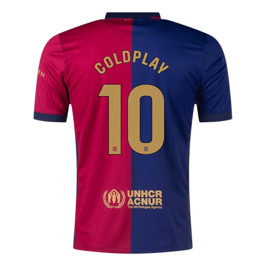 COLDPLAY #10 Barcelona Home  Soccer Jersey 2024/25 footmaillots.fr