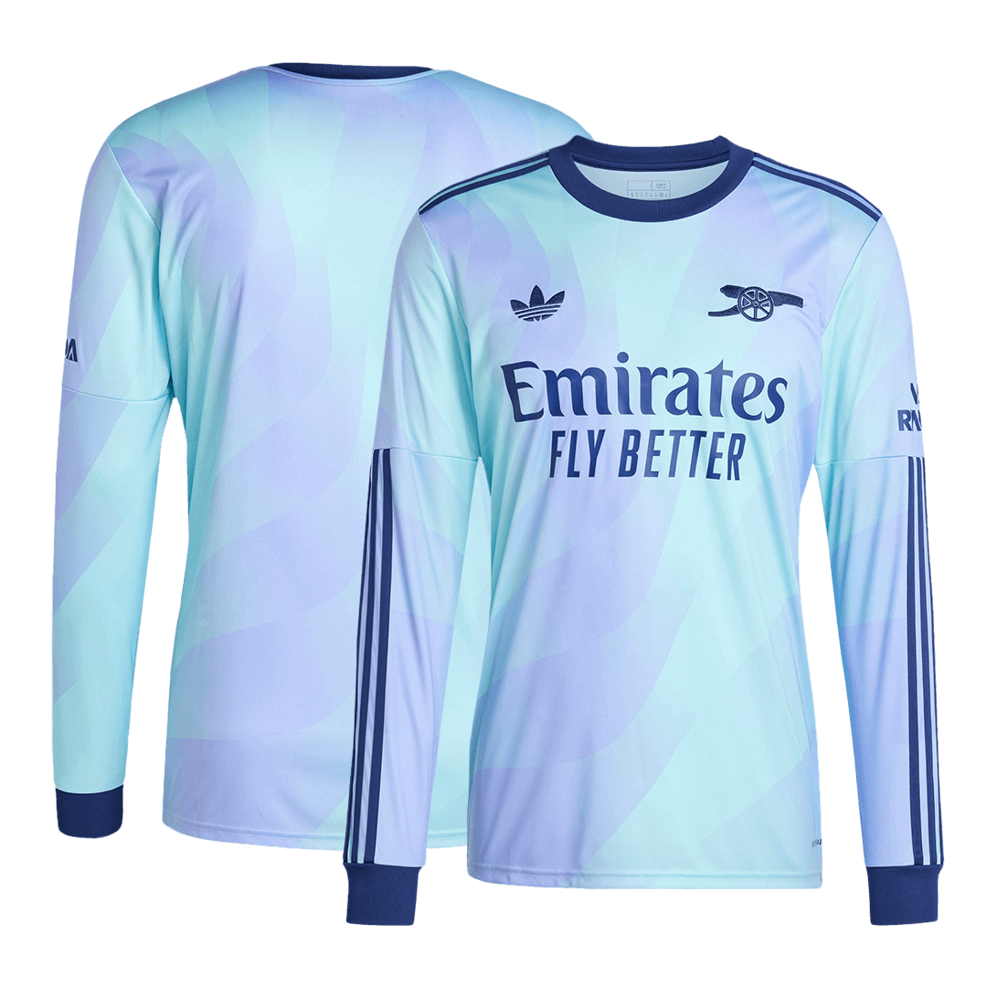 Arsenal Third Away Long Sleeve  Soccer Jersey 2024/25 footmaillots.fr