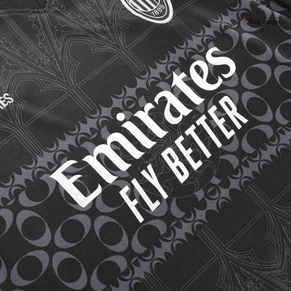 Kid's AC Milan x Pleasures Fourth Away  Soccer Jersey Kit(Jersey+Shorts) 2023/24 footmaillots.fr