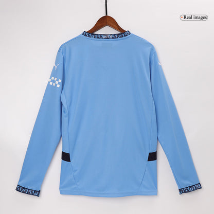 Manchester City Home Long Sleeve  Soccer Jersey 2024/25 footmaillots.fr