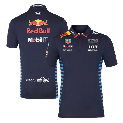 Red Bull F1 Racing Team Polo 2024 - Navy Plus Size(3XL-5XL) footmaillots.fr