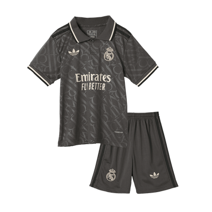 Kid's Real Madrid Third Away  Soccer Jersey Kit(Jersey+Shorts) 2024/25 footmaillots.fr