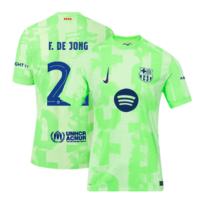 Player Version F.DE JONG #21 Barcelona Third Away  Soccer Jersey 2024/25- UCL?Spotify Logo Without Text? footmaillots.fr