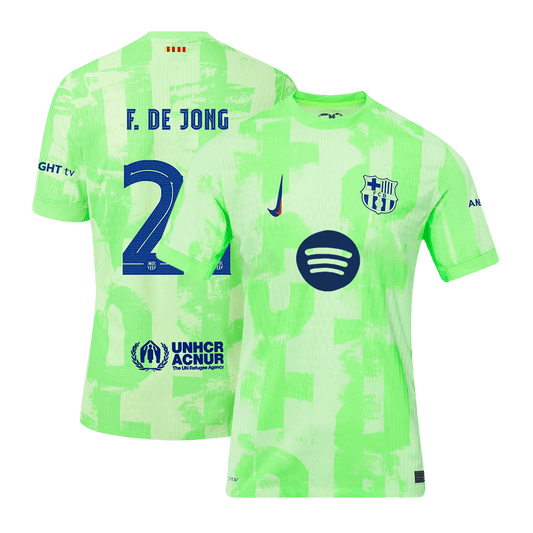 Player Version F.DE JONG #21 Barcelona Third Away  Soccer Jersey 2024/25- UCL?Spotify Logo Without Text? footmaillots.fr