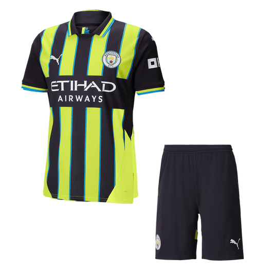 Manchester City Away  Soccer Jersey Kit(Jersey+Shorts) 2024/25 footmaillots.fr