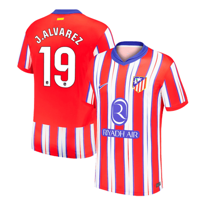 J.ALVAREZ #19 Atletico Madrid Home  Soccer Jersey 2024/25 footmaillots.fr