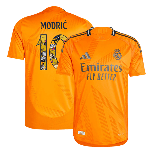 Player Version MODRI? #10 Real Madrid Away  Soccer Jersey 2024/25 - Bear Champ Font footmaillots.fr