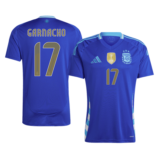 GARNACHO #17 Argentina Away  Soccer Jersey 2024 footmaillots.fr
