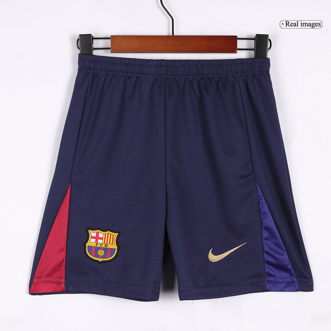 Kid's Barcelona Home  Soccer Jersey Kit(Jersey+Shorts) 2024/25-Spotify Logo Without Text footmaillots.fr
