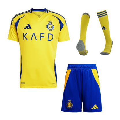Al Nassr Home  Soccer Jersey Kit(Jersey+Shorts+Socks) 2024/25 footmaillots.fr