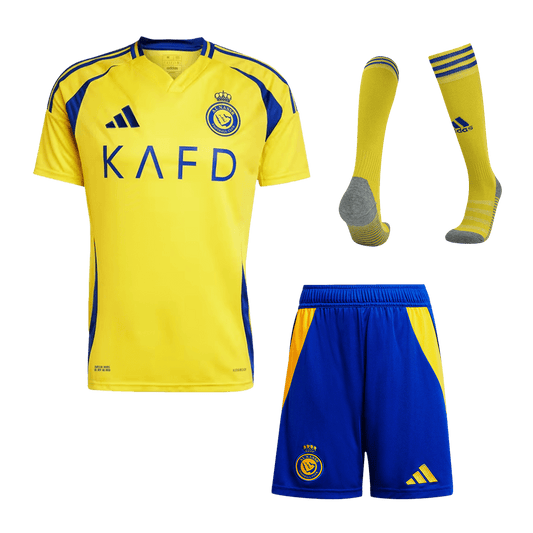 Al Nassr Home  Soccer Jersey Kit(Jersey+Shorts+Socks) 2024/25 footmaillots.fr