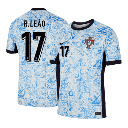 R.Leão #17 Portugal Away  Soccer Jersey Euro 2024 footmaillots.fr
