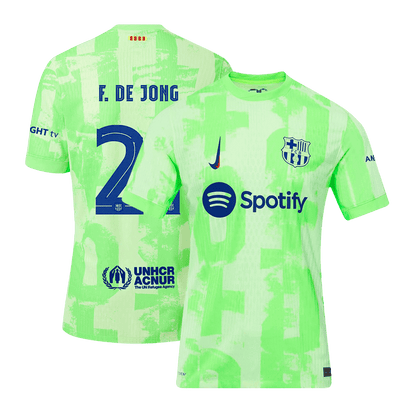 Player Version F.DE JONG #21 Barcelona Third Away  Soccer Jersey 2024/25 - UCL footmaillots.fr