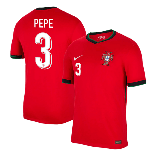 PEPE #3 Portugal Home  Soccer Jersey Euro 2024 footmaillots.fr