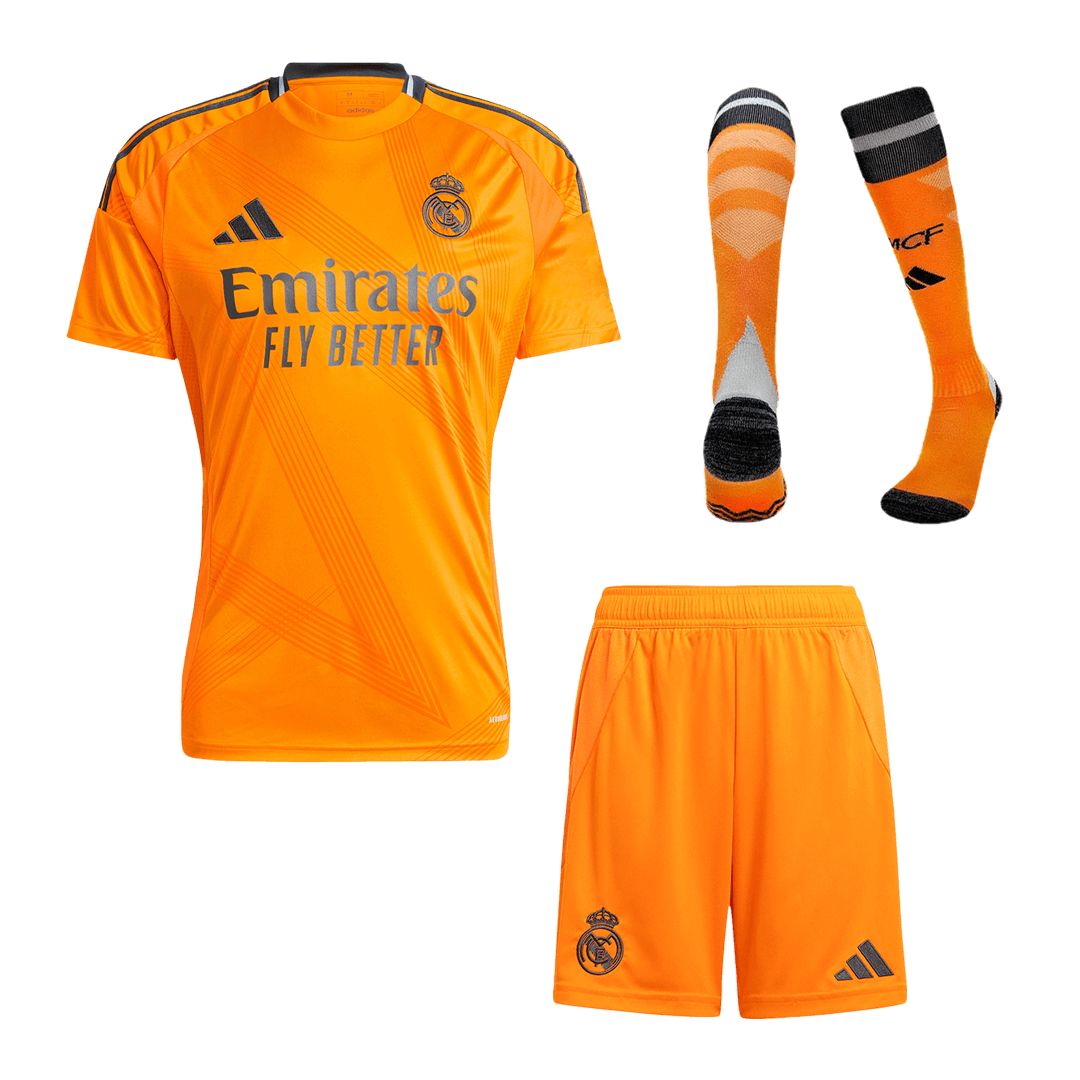 Real Madrid Away  Soccer Jersey Kit(Jersey+Shorts+Socks) 2024/25 footmaillots.fr