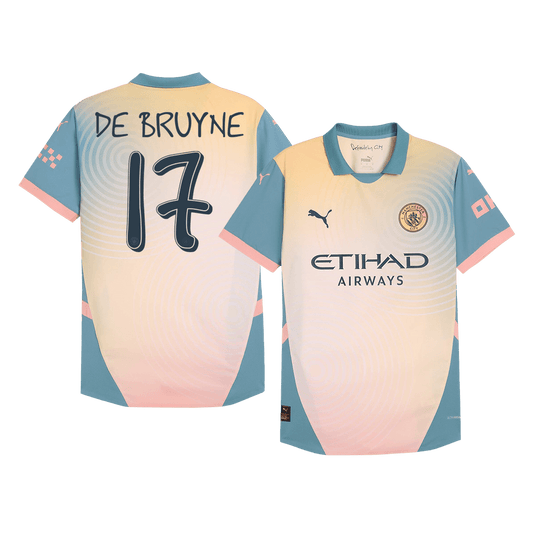 Player Version DE BRUYNE #17 Manchester City Fourth Away  Soccer Jersey 2024/25 - Definitely City footmaillots.fr