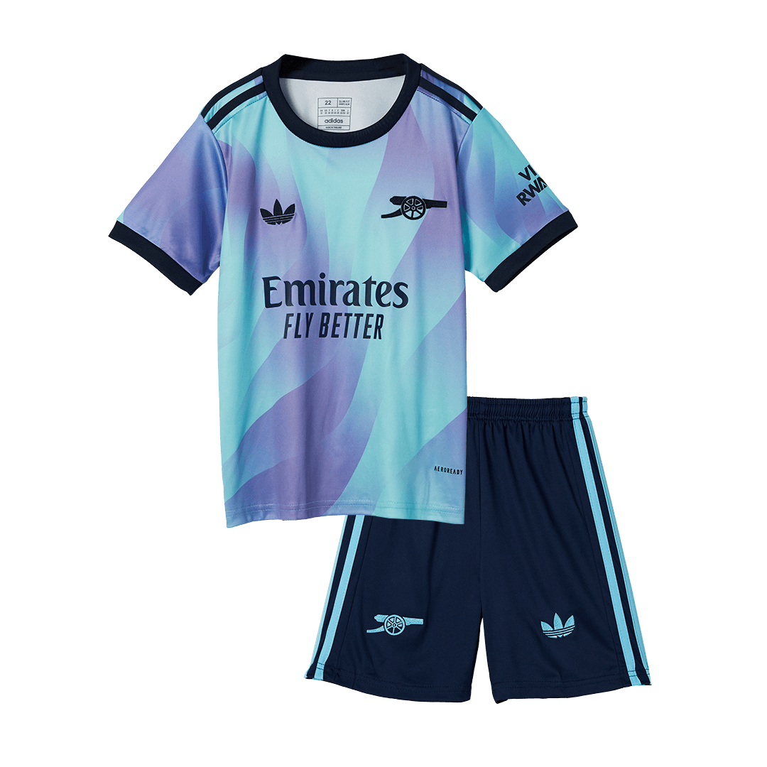 Kid's Arsenal Third Away  Soccer Jersey Kit(Jersey+Shorts) 2024/25 footmaillots.fr