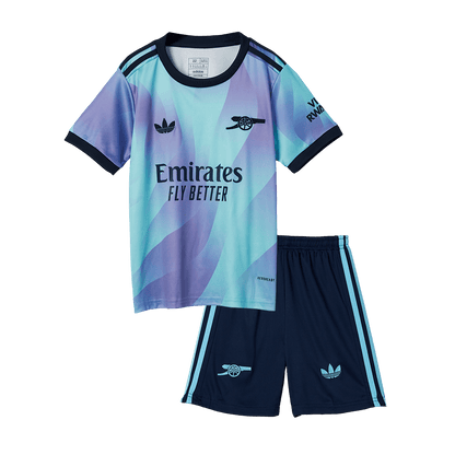 Kid's Arsenal Third Away  Soccer Jersey Kit(Jersey+Shorts) 2024/25 footmaillots.fr