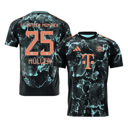 MÜLLER #25 Bayern Munich Away  Soccer Jersey 2024/25 footmaillots.fr