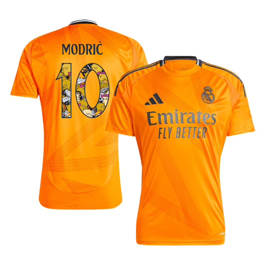 MODRI? #10 Real Madrid Away  Soccer Jersey 2024/25 - Bear Champ Font footmaillots.fr