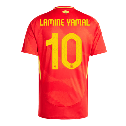 LAMINE YAMAL #10 Spain Home  Soccer Jersey Euro 2024 footmaillots.fr