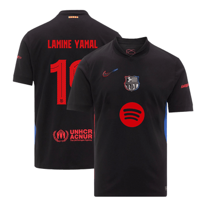LAMINE YAMAL #19 Barcelona Away  Soccer Jersey 2024/25 - UCL (Spotify Logo Without Text) footmaillots.fr