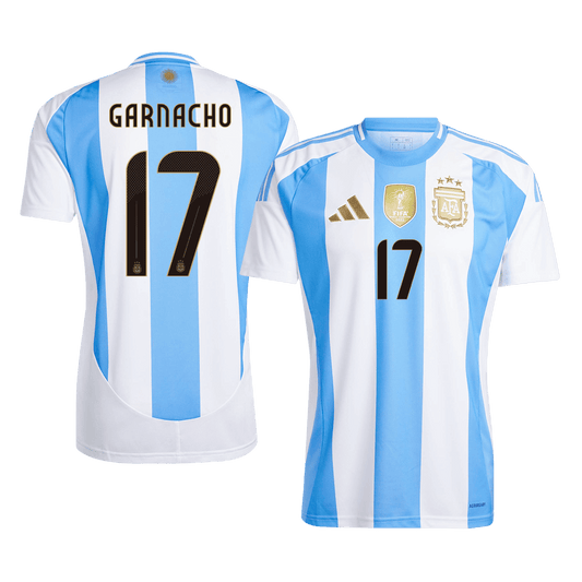 GARNACHO #17 Argentina Home  Soccer Jersey 2024 footmaillots.fr