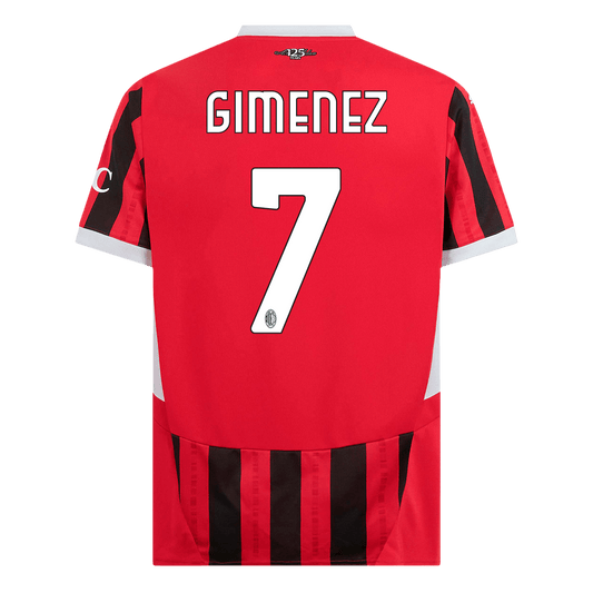 GIMENEZ #7 AC Milan Home  Soccer Jersey 2024/25 footmaillots.fr