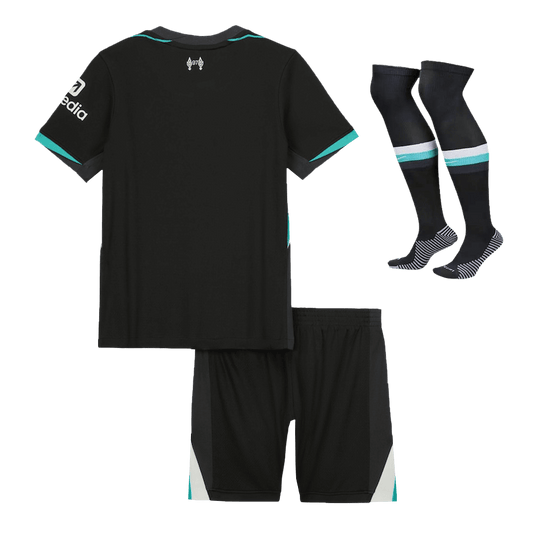 Kid's Liverpool Away  Soccer Jersey Kit(Jersey+Shorts+Socks) 2024/25 footmaillots.fr