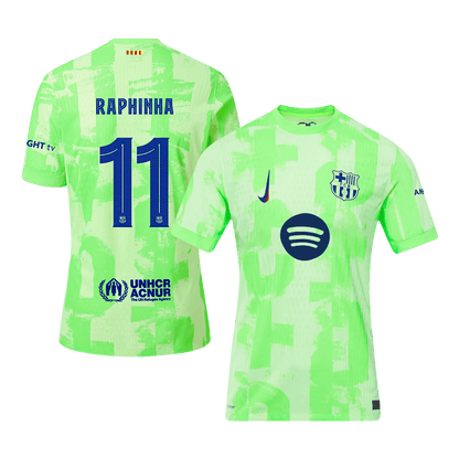 Player Version RAPHINHA #11 Barcelona Third Away  Soccer Jersey 2024/25 - UCL?Spotify Logo Without Text? footmaillots.fr