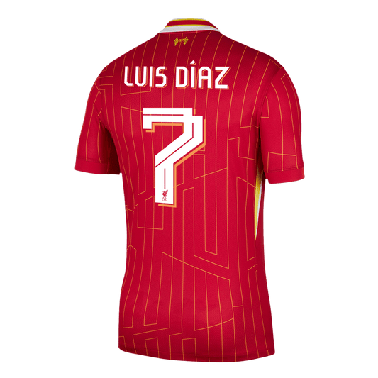 Luis Díaz #7 Liverpool Home  Soccer Jersey 2024/25 - UCL footmaillots.fr