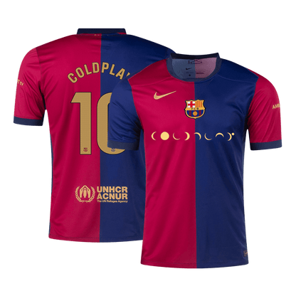 COLDPLAY #10 Barcelona Home  Soccer Jersey 2024/25 footmaillots.fr