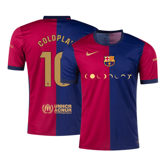 COLDPLAY #10 Barcelona Home  Soccer Jersey 2024/25 footmaillots.fr