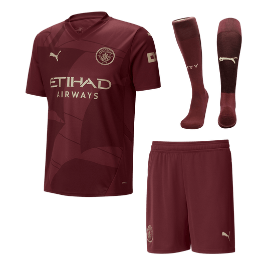 Manchester City Third Away  Soccer Jersey Kit(Jersey+Shorts+Socks) 2024/25 footmaillots.fr