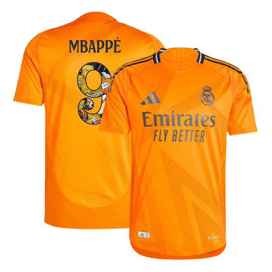Player Version MBAPP? #9 Real Madrid Away  Soccer Jersey 2024/25 - Bear Champ Font footmaillots.fr