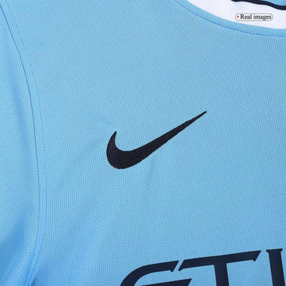 Retro 2013/14 Manchester City Home  Soccer Jersey footmaillots.fr
