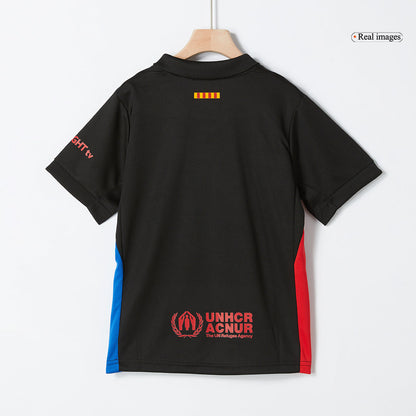 Kid's Barcelona Away  Soccer Jersey Kit(Jersey+Shorts) 2024/25 footmaillots.fr