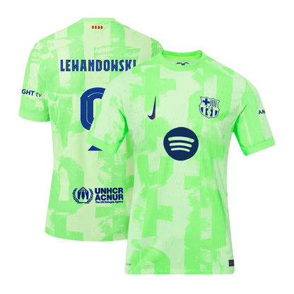 Player Version LEWANDOWSKI #9 Barcelona Third Away  Soccer Jersey 2024/25- UCL?Spotify Logo Without Text? footmaillots.fr