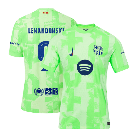 Player Version LEWANDOWSKI #9 Barcelona Third Away  Soccer Jersey 2024/25- UCL?Spotify Logo Without Text? footmaillots.fr