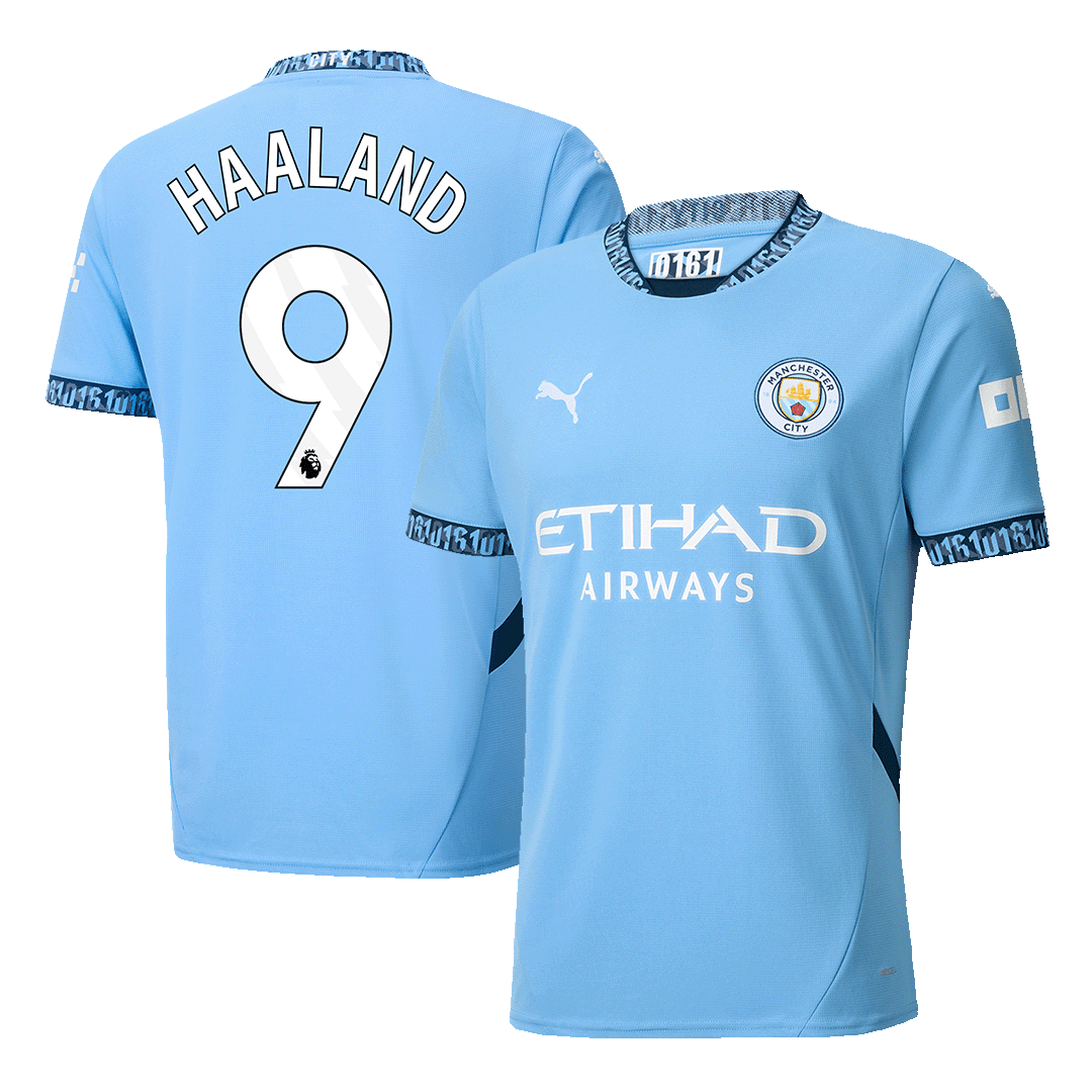 HAALAND #9 Manchester City Home  Soccer Jersey 2024/25 footmaillots.fr