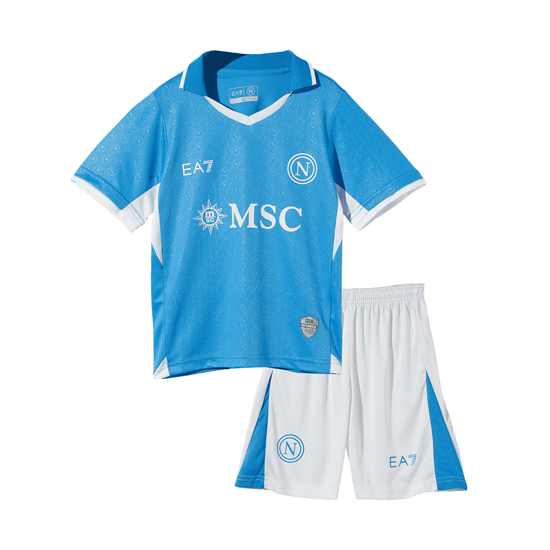 Kid's Napoli Home  Soccer Jersey Kit(Jersey+Shorts) 2024/25 footmaillots.fr