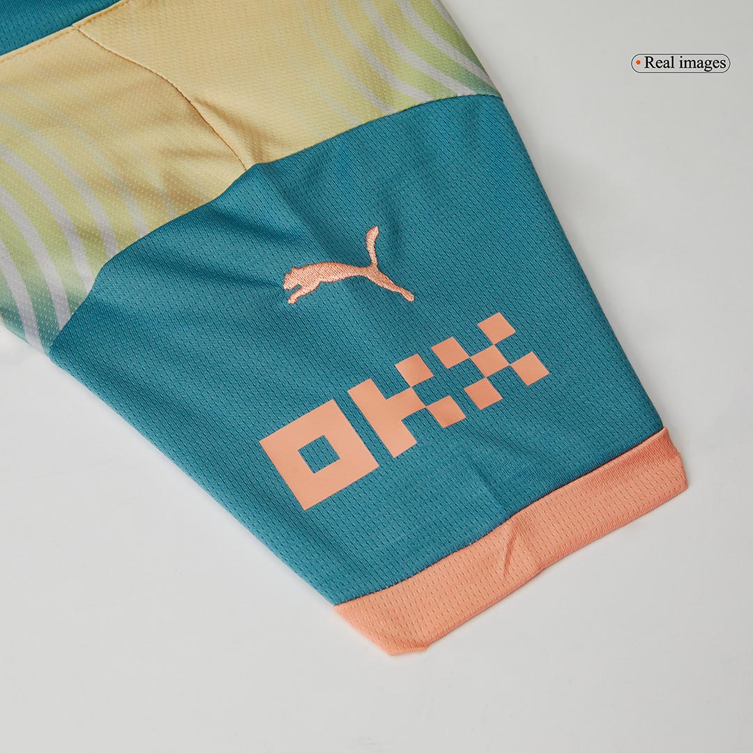 Kid's Manchester City Fourth Away  Soccer Jersey Kit(Jersey+Shorts) 2024/25- Definitely City (UCL) footmaillots.fr