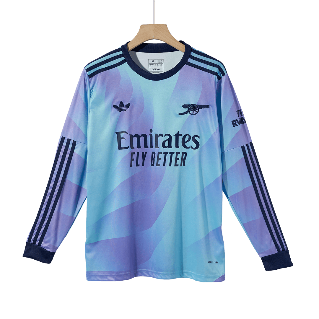 Arsenal Third Away Long Sleeve  Soccer Jersey 2024/25 footmaillots.fr