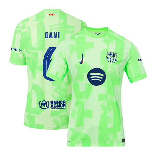 Player Version GAVI #6 Barcelona Third Away  Soccer Jersey 2024/25- UCL?Spotify Logo Without Text? footmaillots.fr