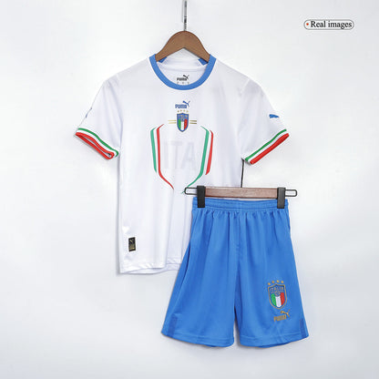 Kid's Italy Away  Soccer Jersey Kit(Jersey+Shorts) 2022 footmaillots.fr
