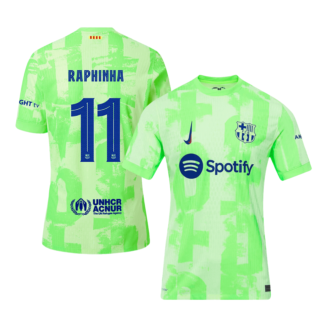 Player Version RAPHINHA #11 Barcelona Third Away  Soccer Jersey 2024/25 - UCL footmaillots.fr