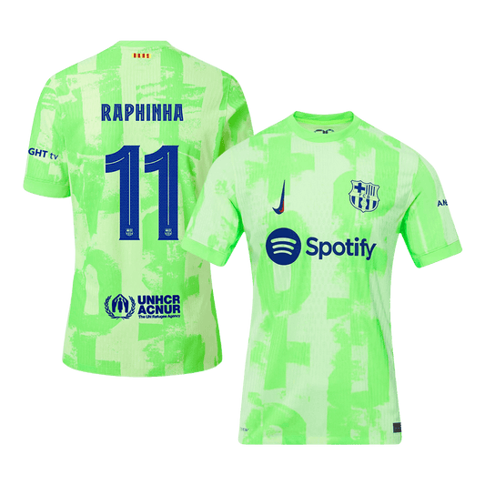 Player Version RAPHINHA #11 Barcelona Third Away  Soccer Jersey 2024/25 - UCL footmaillots.fr