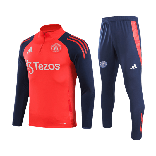 Manchester United Zipper Sweatshirt Kit(Top+Pants) 2024/25 footmaillots.fr