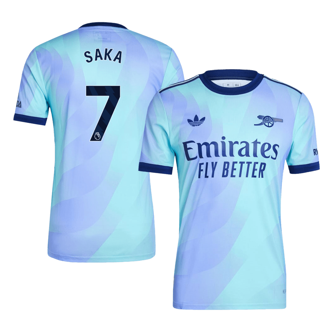 Player Version SAKA #7 Arsenal Third Away  Soccer Jersey 2024/25 footmaillots.fr
